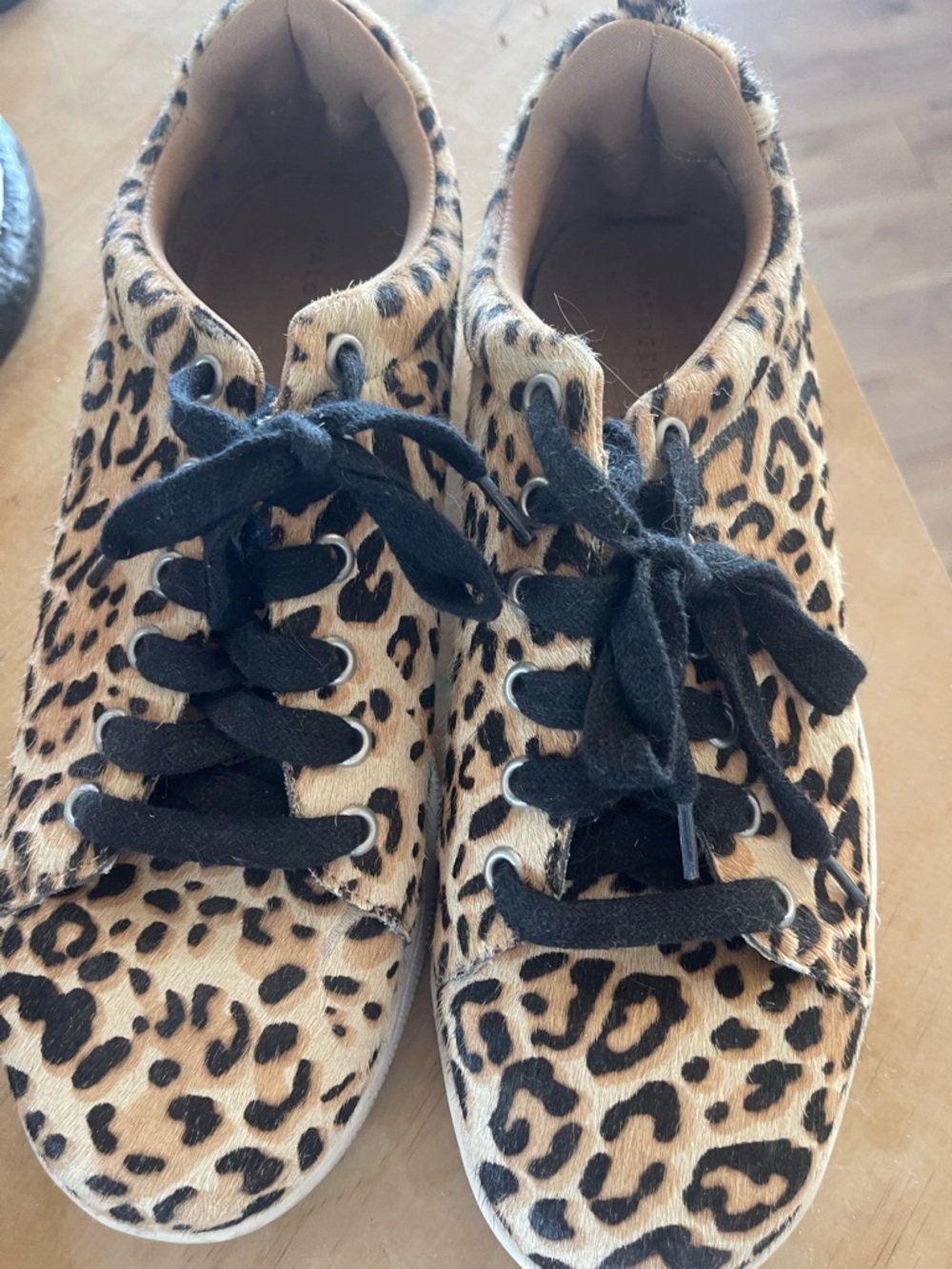 Halogen Leopard Print Lace-Up Sneakers - Tan & Black